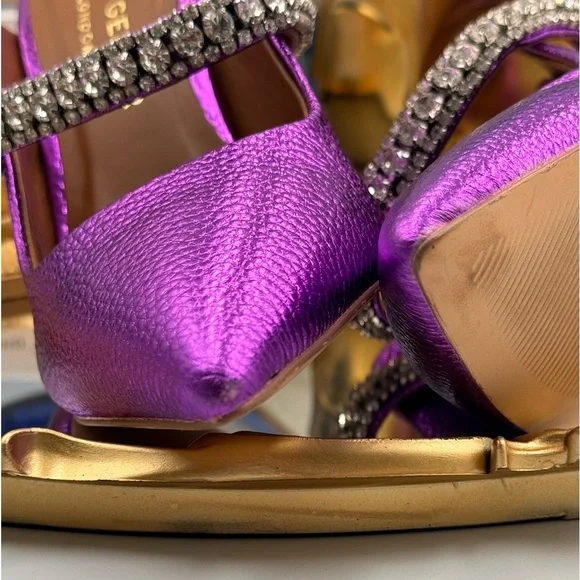 🆕 KURT GEIGER 🧿 NWOT Duke Pointed Toe Embellished Pump Mule - Size 6 - Picture 15 of 16